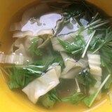 キャベツと水菜の味噌汁
